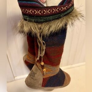 Tall/Slouchy Muk-Luks, Fur Trim, Slipper Boot Woman’s 7-8